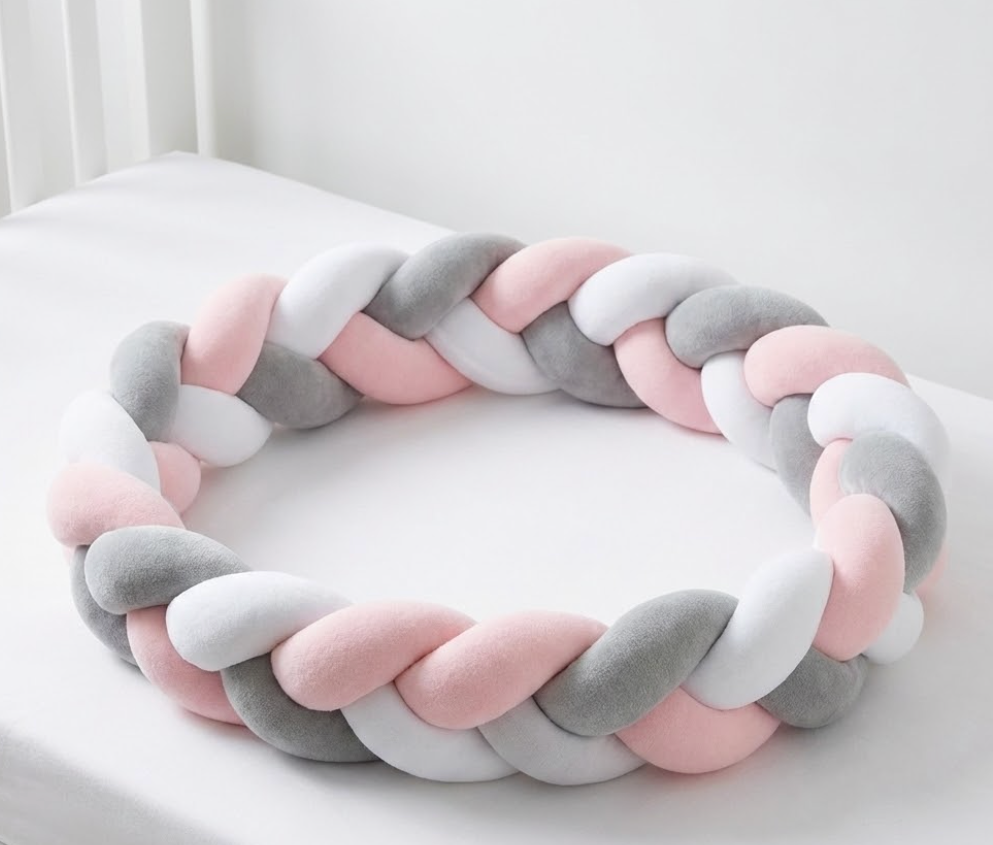 Braided Cot Bumper - Multi colour_2